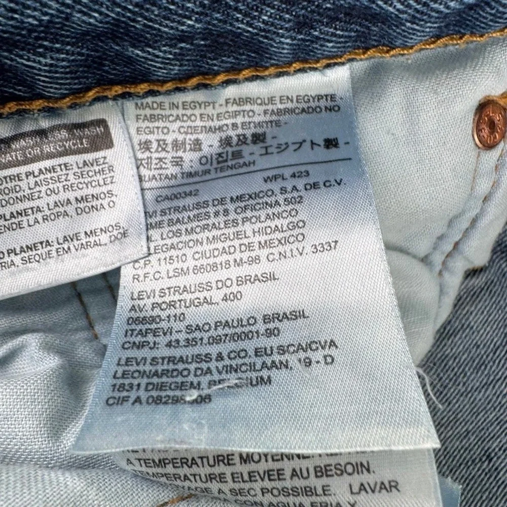 Levi's Jeans Mens 38x30 Blue 501‎ Original Straight Fit Button Fly Denim Regular